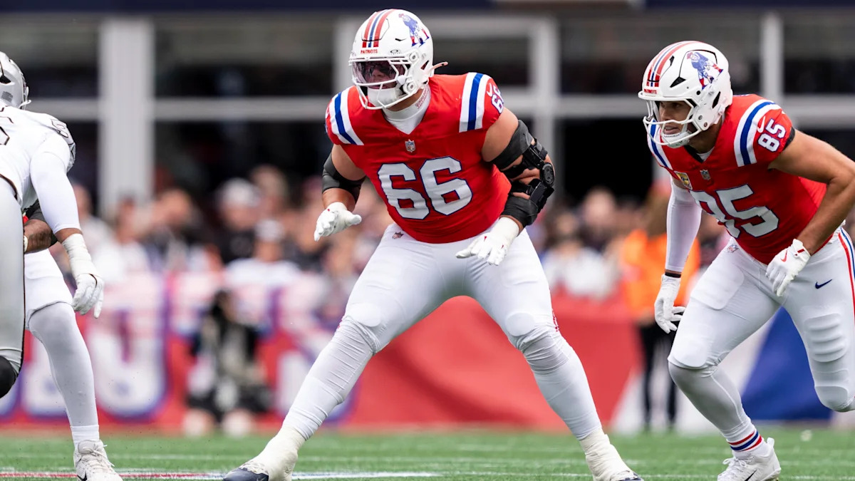 Will Campbell atua na linha ofensiva dos Patriots.