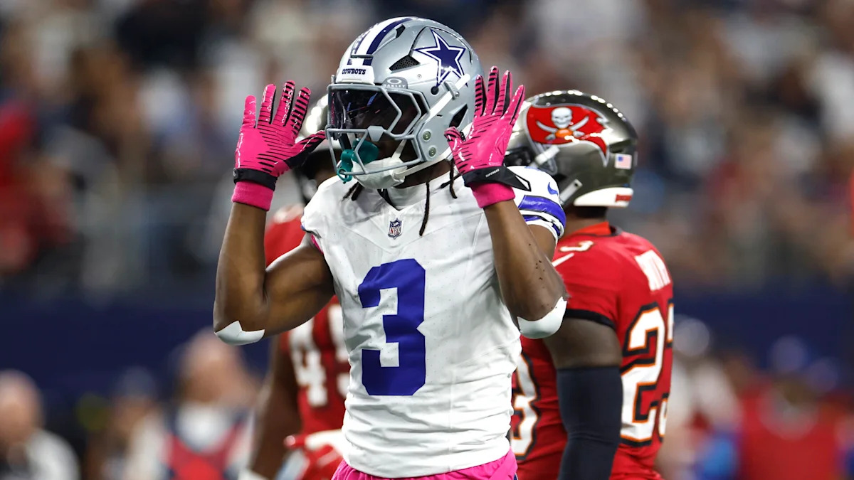 George Pickens durante o jogo dos Cowboys contra os Buccaneers.