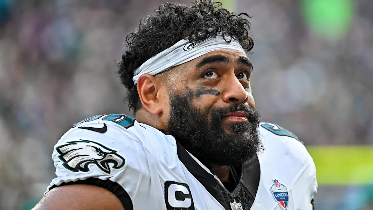 Jordan Mailata durante Eagles x Jaguars em Londres, em 11 de outubro de 2026.
