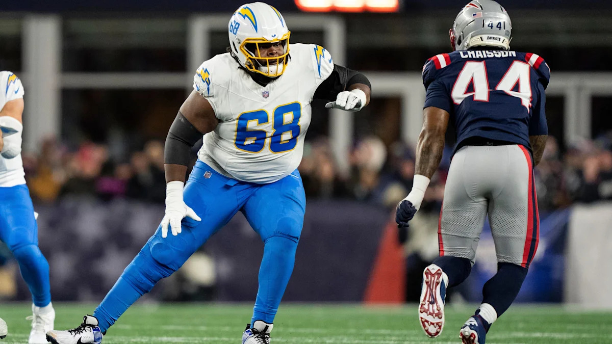 Jamaree Salyer em ação pelos Chargers em imagem de arquivo.