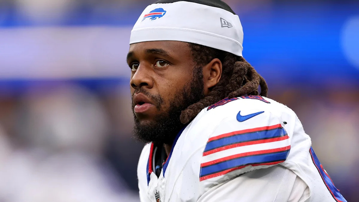 T.J. Sanders em imagem dos Bills.