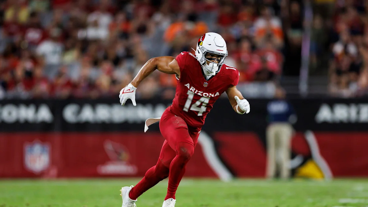 Michael Wilson em campo pelo Arizona Cardinals.