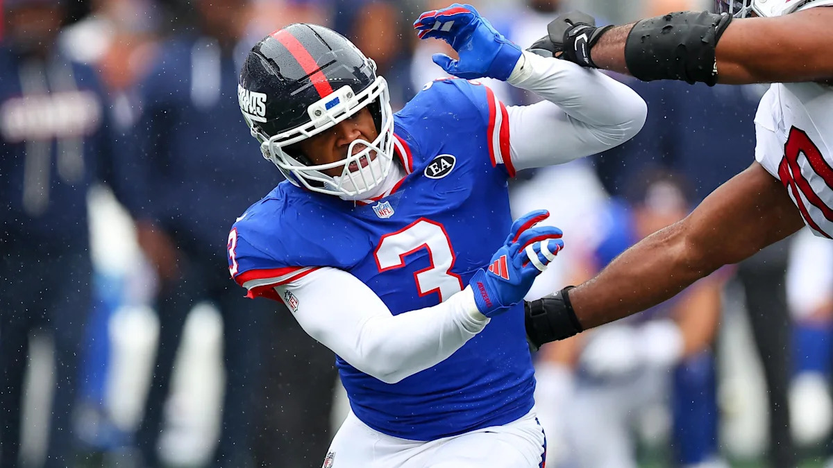 Abdul Carter em ação pelo New York Giants.