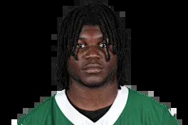 Retrato de David Bailey com uniforme do New York Jets.