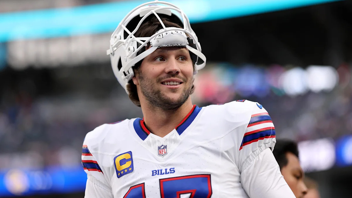 Josh Allen antes de Bills contra Rams em 12 de outubro de 2026.