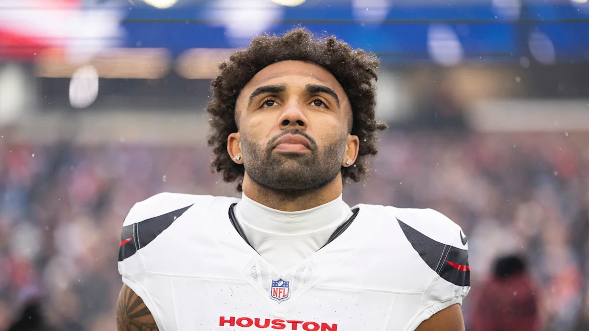Christian Kirk com uniforme dos Texans; imagem de arquivo do recebedor que hoje integra os 49ers.