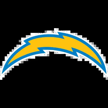 Escudo do Los Angeles Chargers; imagem institucional da equipe de Herbert e Hampton, citados na análise.