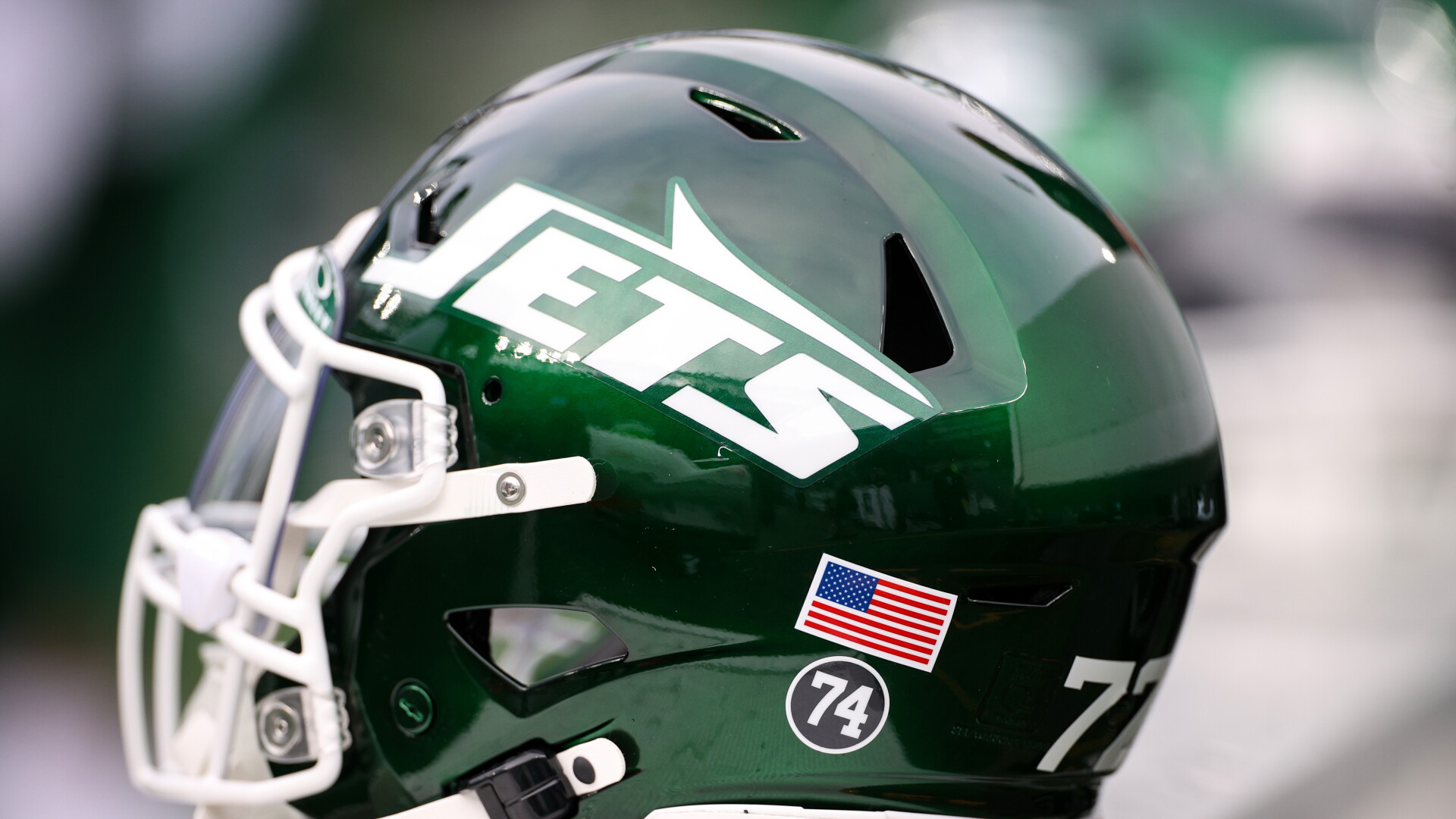 Capacete do New York Jets. Foto de arquivo.