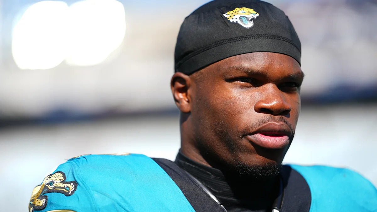 Travis Hunter, jogador do Jacksonville Jaguars. Foto de arquivo.