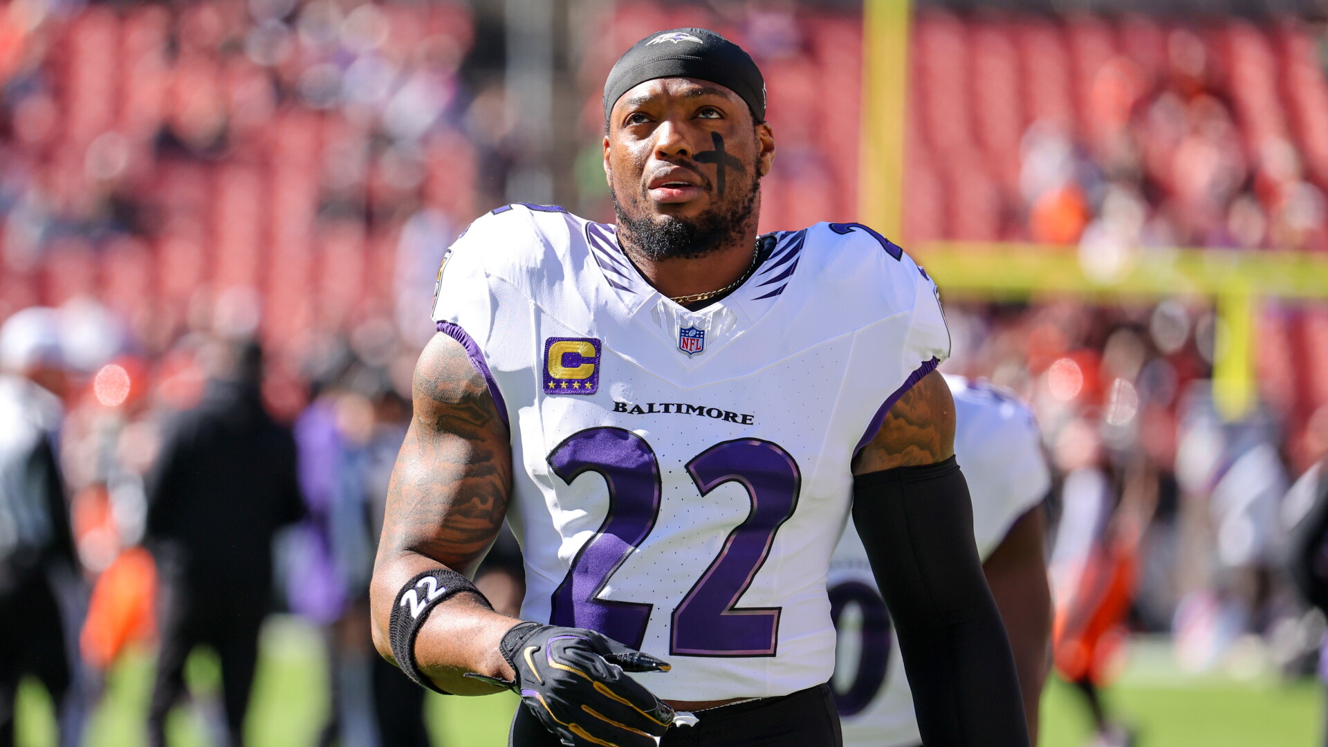 Derrick Henry com a camisa 22 do Baltimore Ravens.