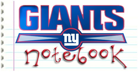 Arte da seção Giants Notebook, com o logotipo dos Giants.