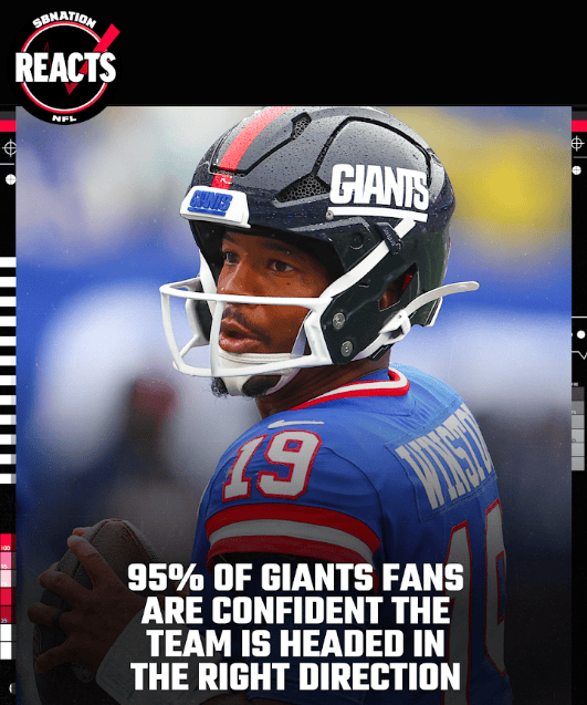 Enquete: 95% dos participantes confiam na direção dos Giants.