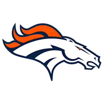 Logotipo dos Denver Broncos, equipe de RJ Harvey, um dos running backs analisados no fantasy.
