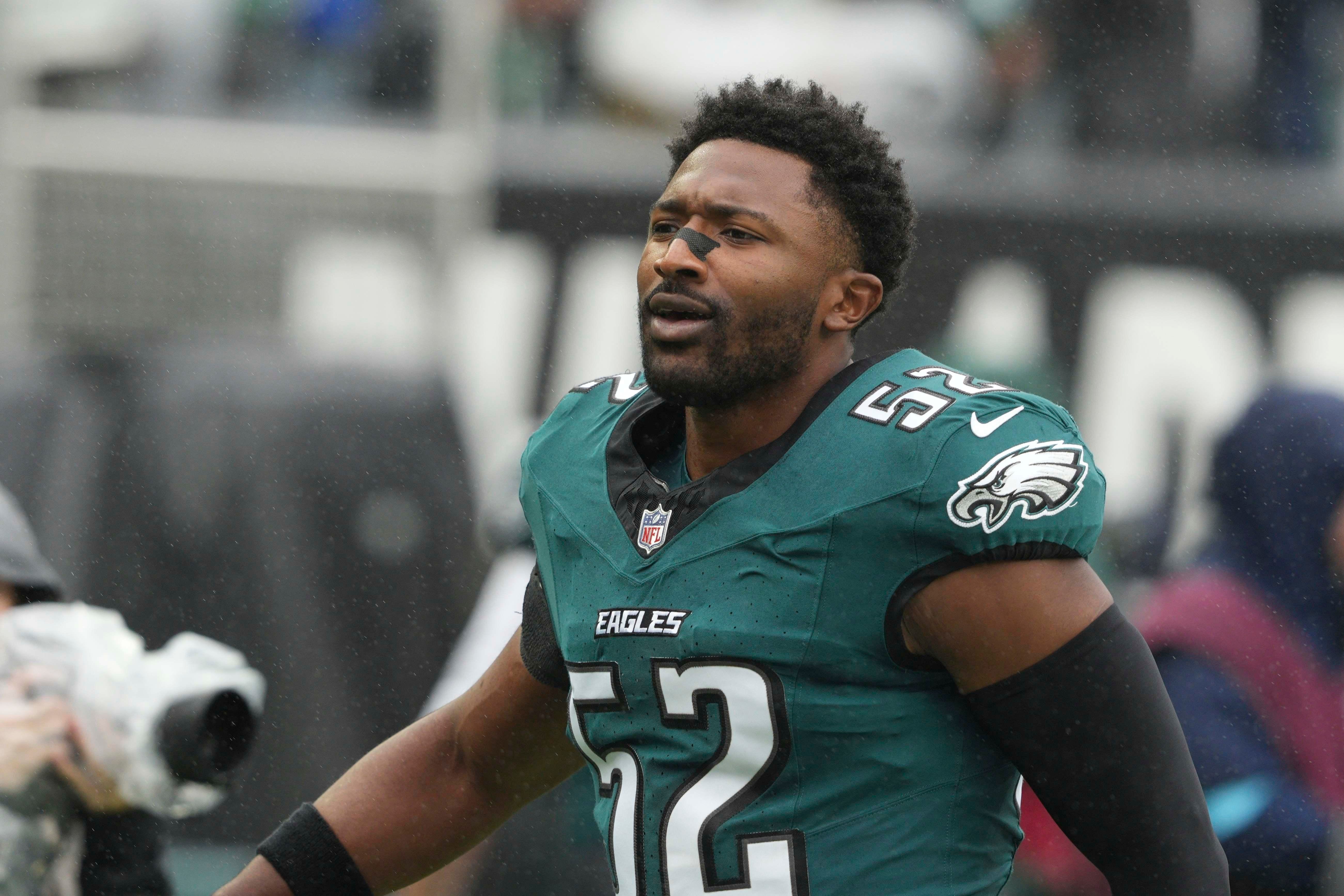 Jonathan Greenard acompanha Eagles x Rams em 4 de outubro de 2026.