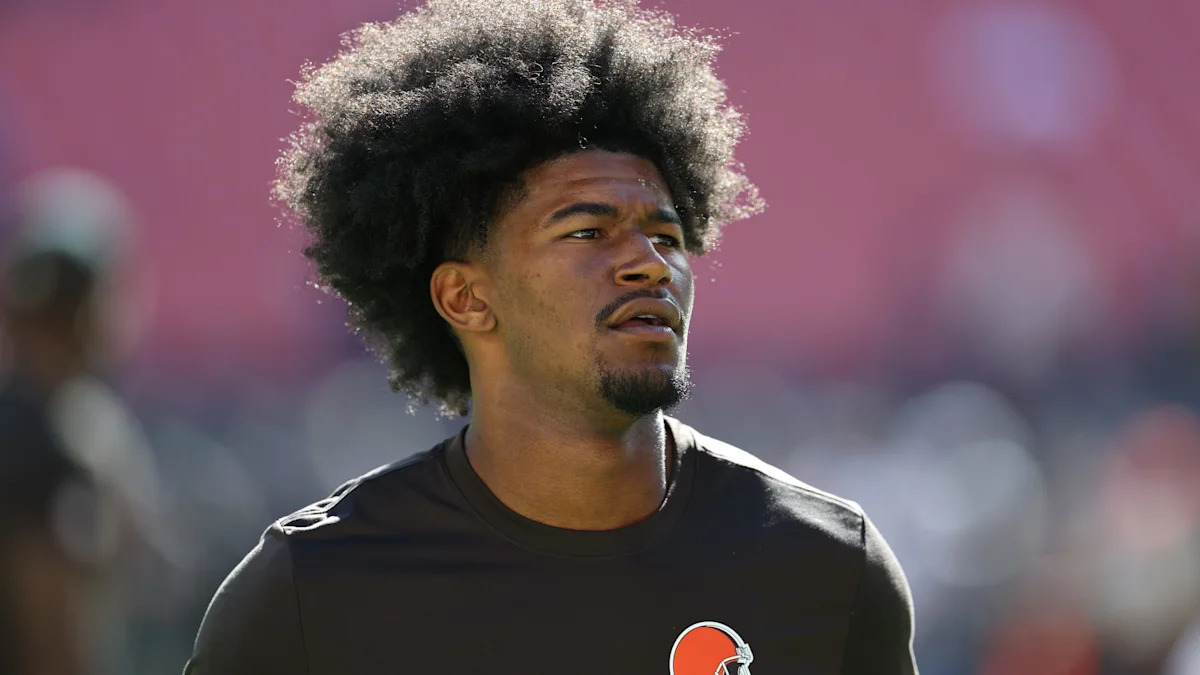 KC Concepcion, recebedor novato do Cleveland Browns.