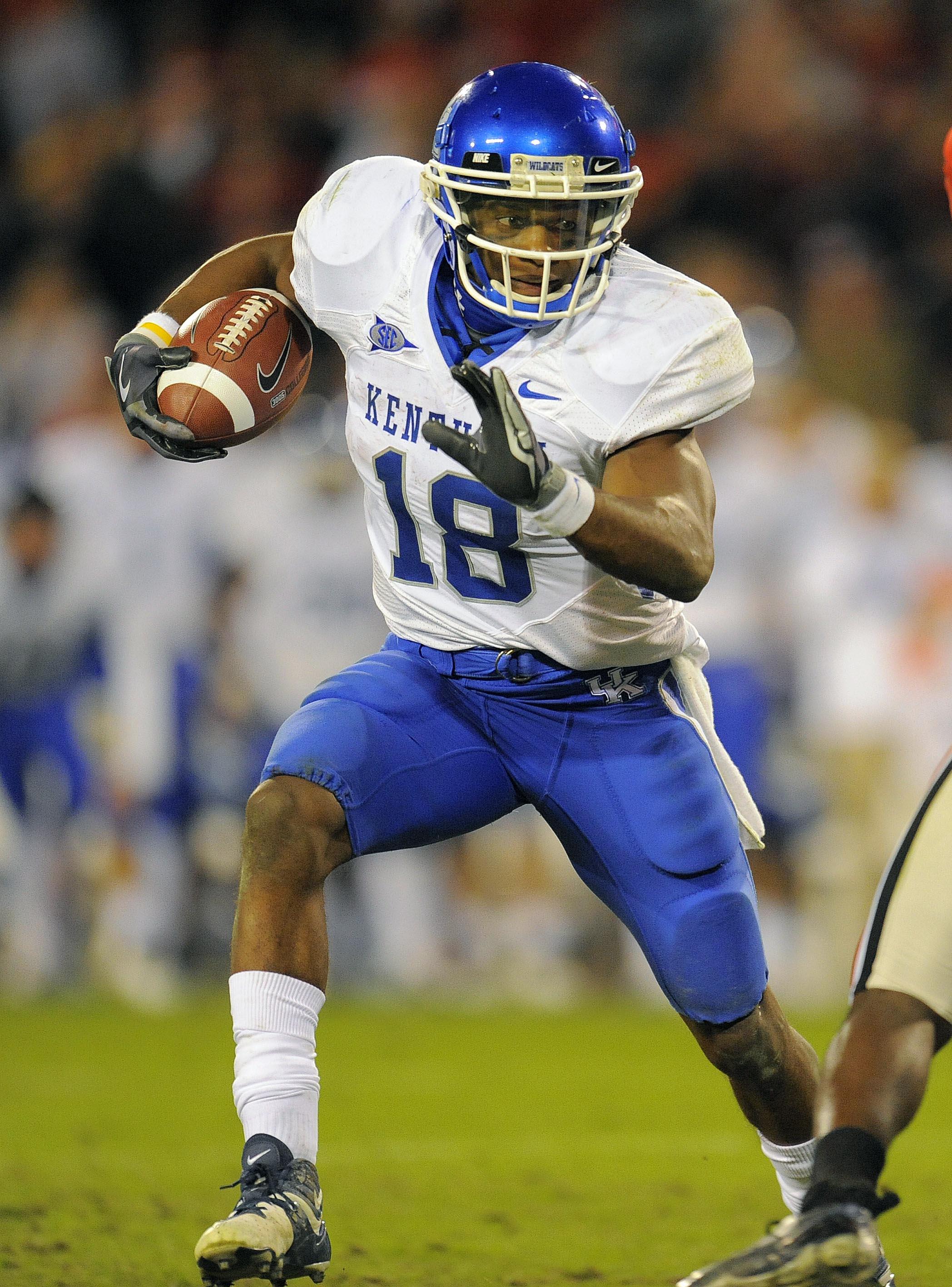 Randall Cobb em campo pela Universidade de Kentucky.