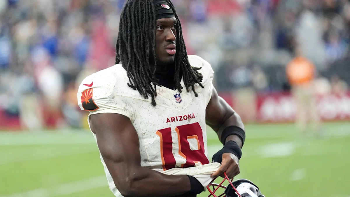 Marvin Harrison Jr. pelo Arizona Cardinals antes da troca para os Texans.