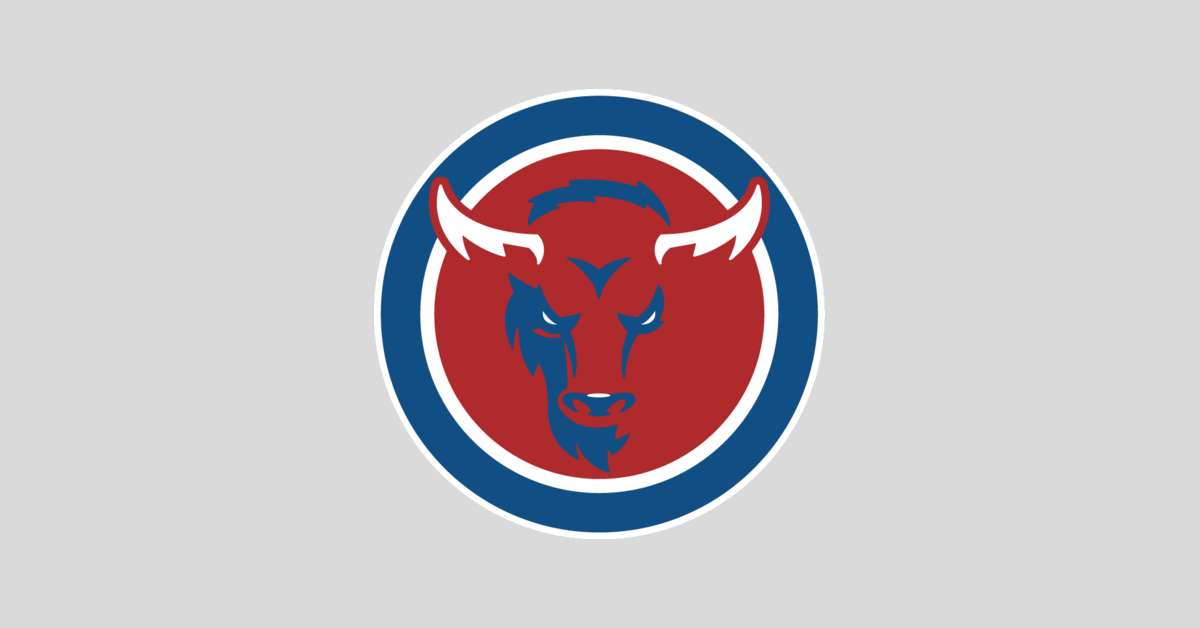 Ilustração de um búfalo nas cores do Buffalo Bills.