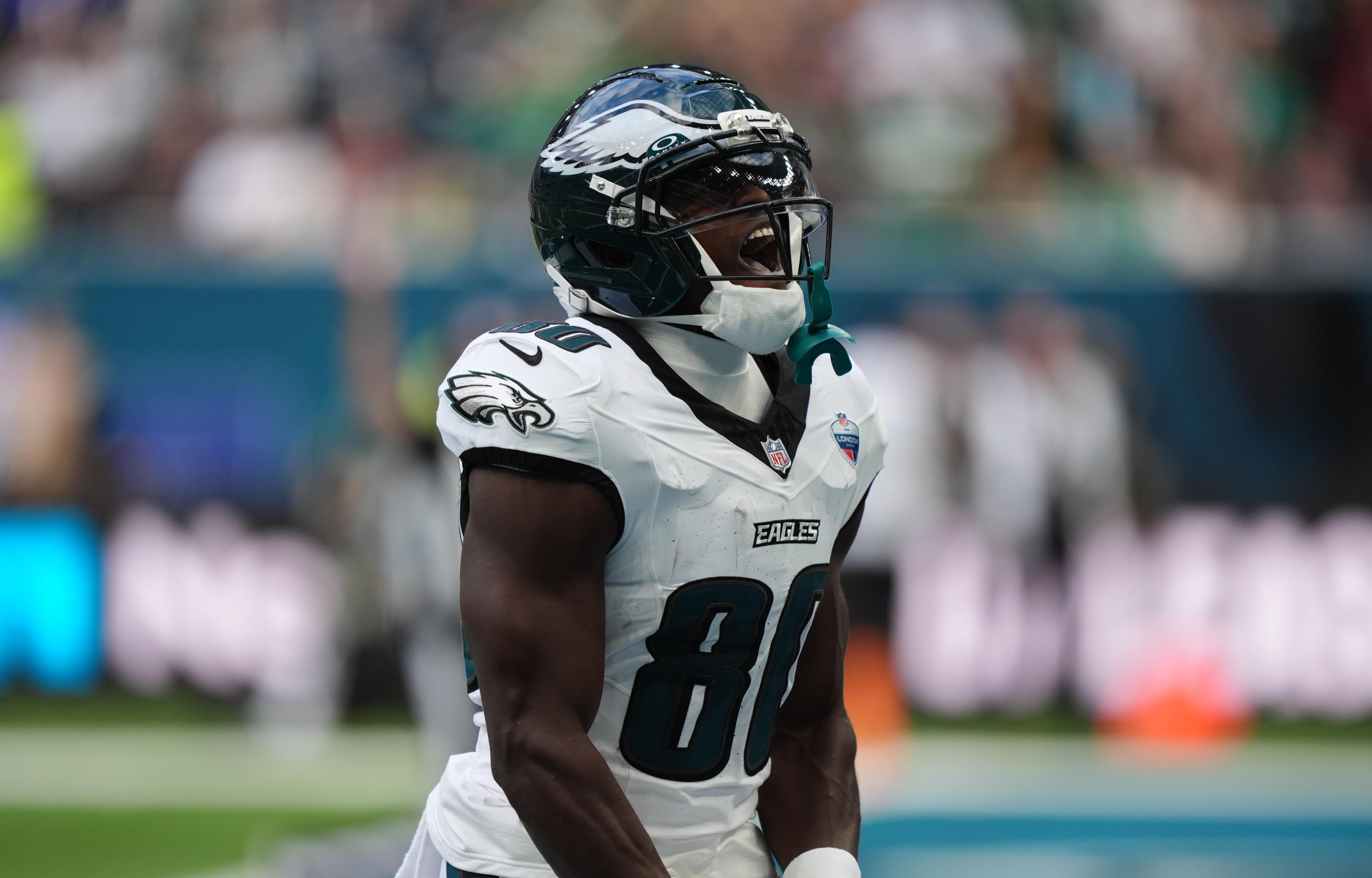 Darius Cooper, wide receiver do Philadelphia Eagles, em Londres.