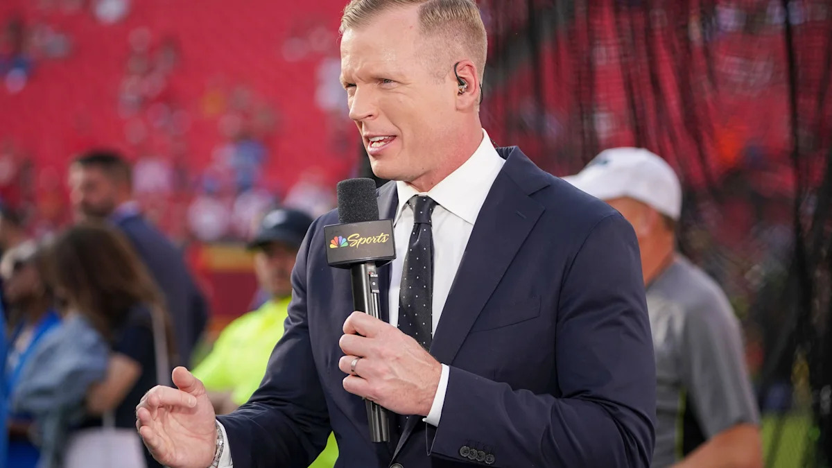 Chris Simms durante uma participação na televisão.