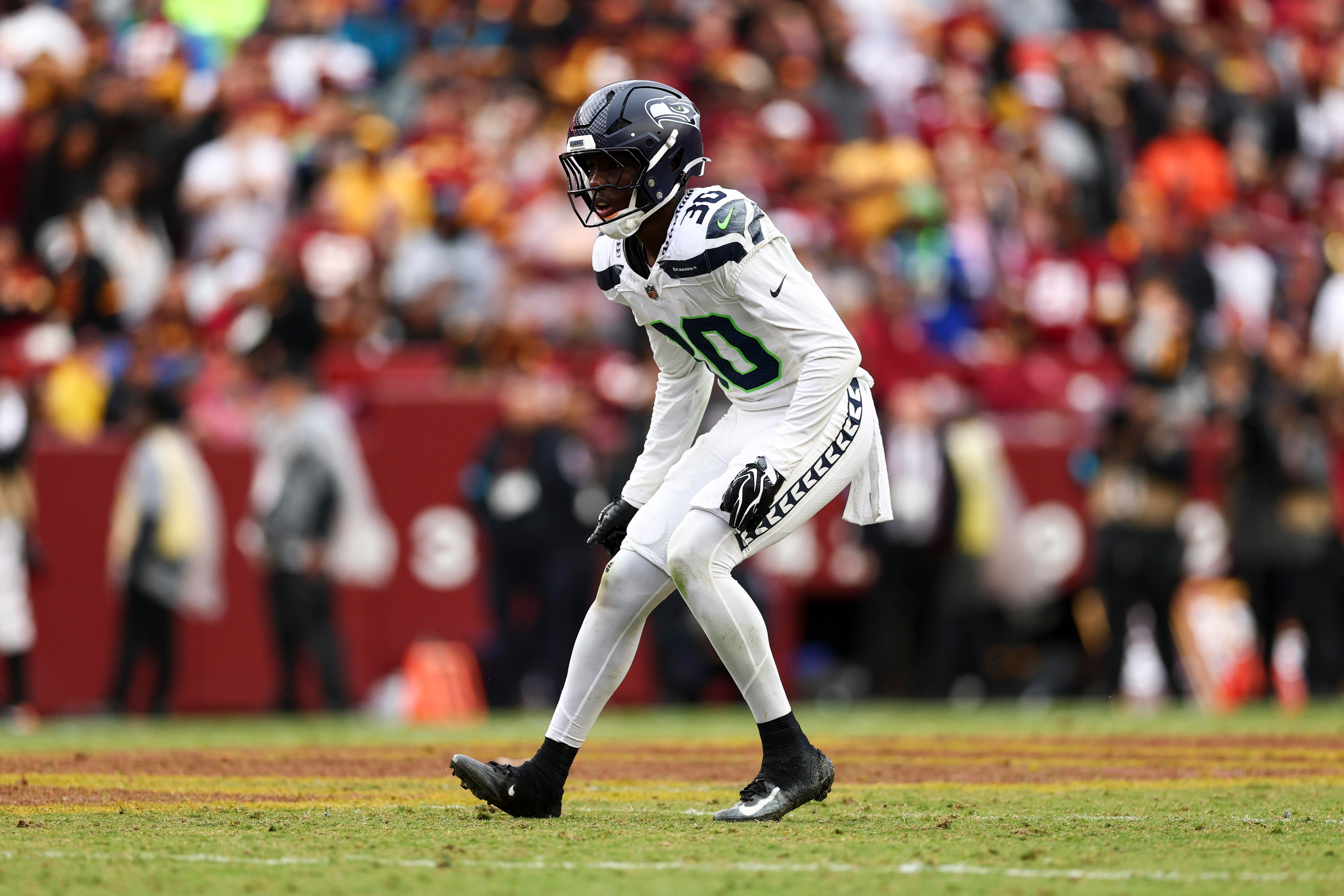 Jogador dos Seattle Seahawks durante uma partida.