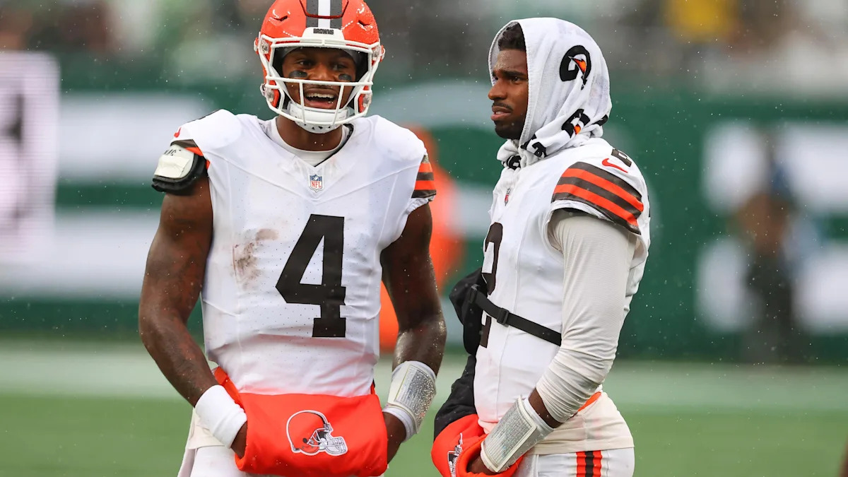 Deshaun Watson com o uniforme dos Browns.