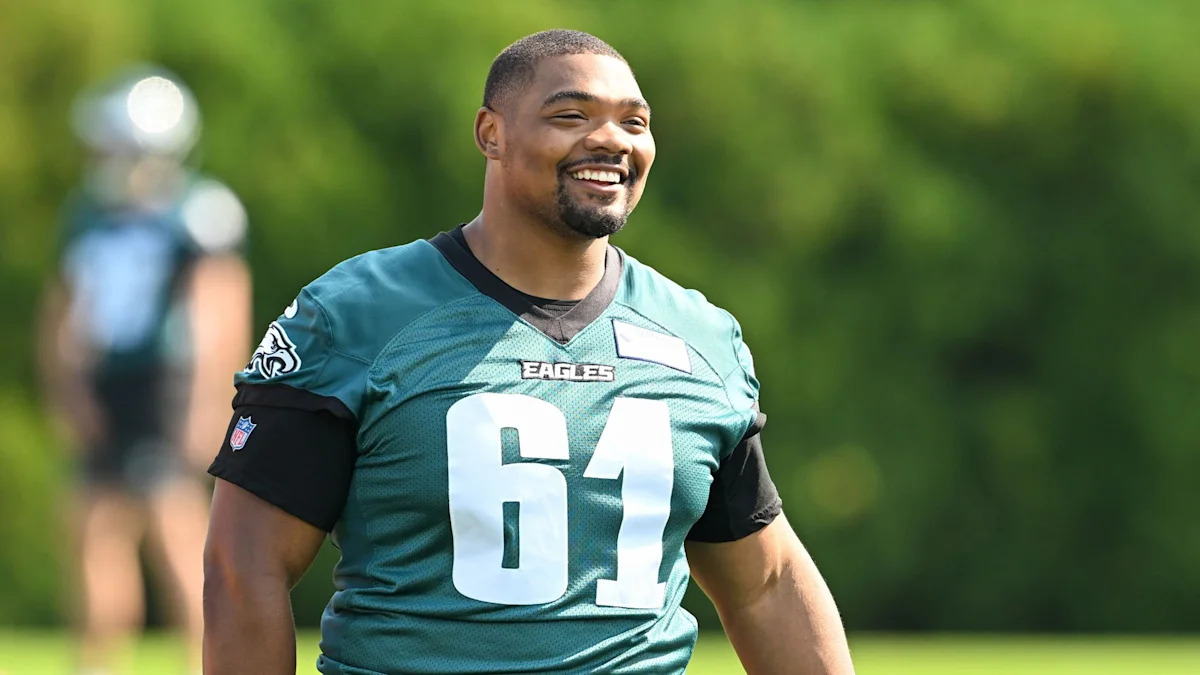 Willie Lampkin durante atividade dos Eagles.