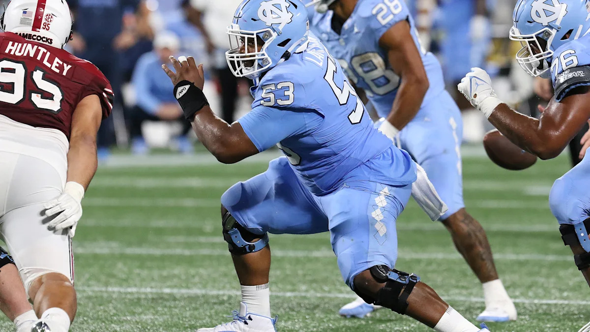 Willie Lampkin em ação pela equipe universitária de North Carolina.