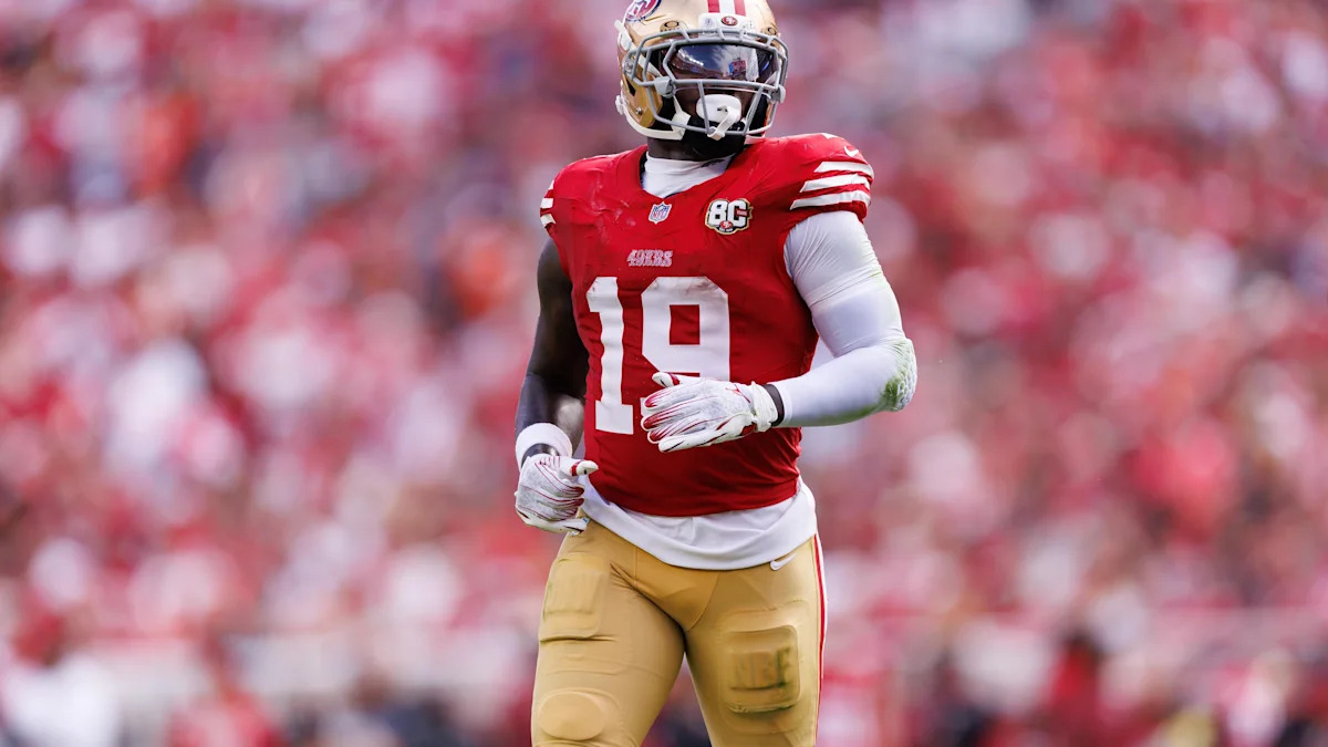Deebo Samuel com o uniforme dos 49ers.